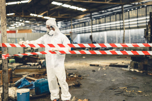 Professional Biohazard technician working in Fresno, TX